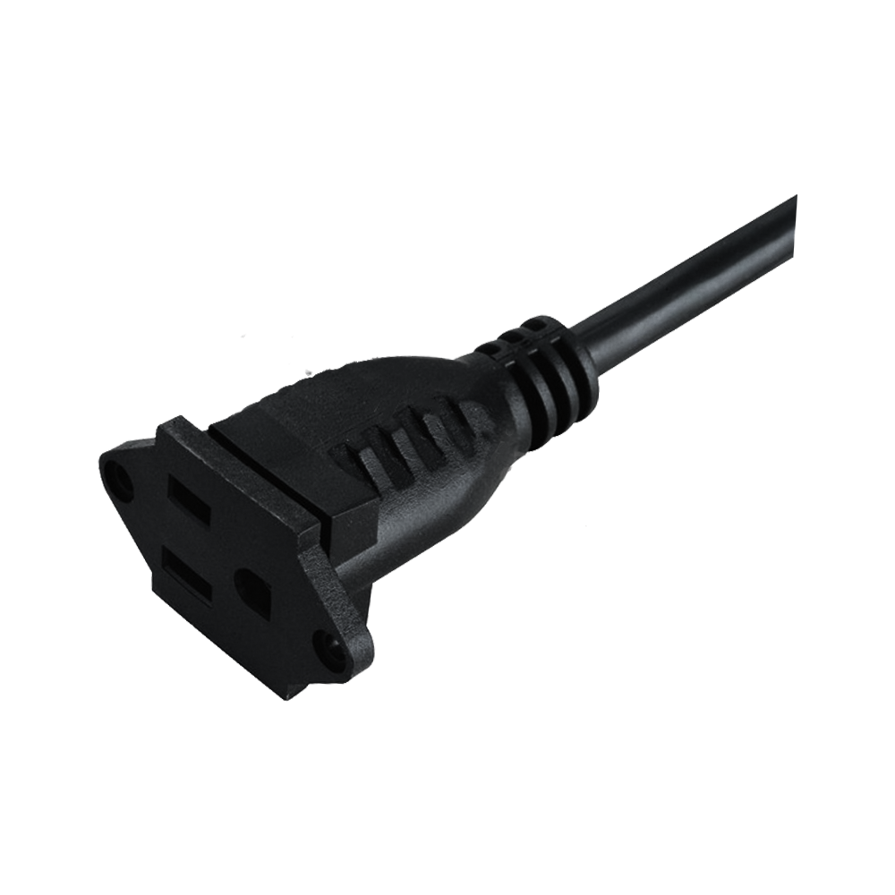FT-3B2 es un cable de alimentación estándar de EE. UU. de enchufe a enchufe de tres núcleos con conector fijo contrapunto certificado por UL