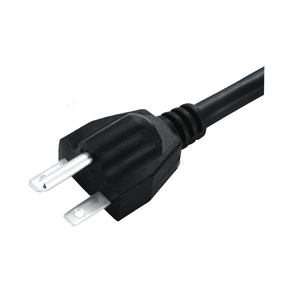 FT-3C Cable de alimentación certificado por UL con enchufe plano de tres núcleos estándar de EE. UU.