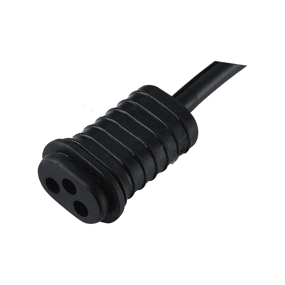 FT-4D enchufe de aguja de tres núcleos ovalado estándar de EE. UU. a enchufe largo cable de alimentación certificado por UL