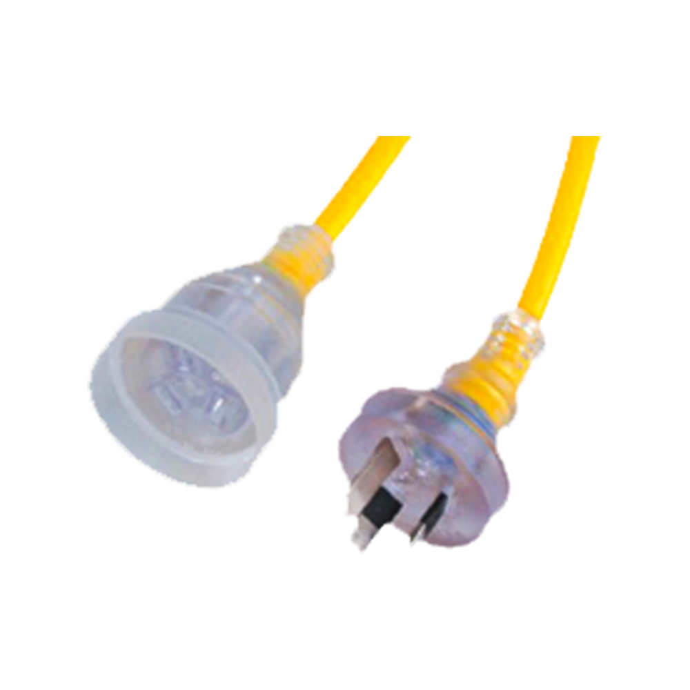 FS-3D ~ FS-3E Australia cable de extensión de enchufe completamente transparente Cable de alimentación certificado por SAA