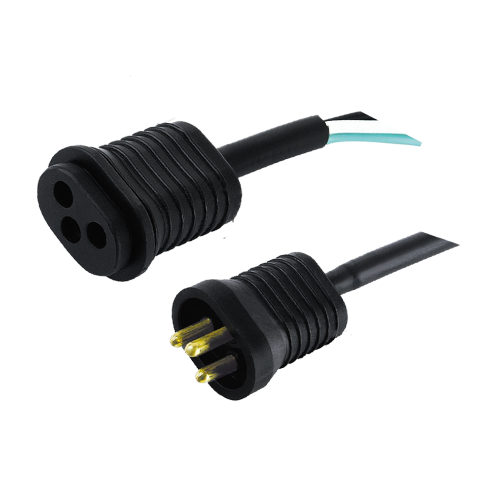 FT-4~FT-4C estándar de EE. UU. de tres núcleos para interiores y exteriores universal de tres pines enchufe ovalado cable de extensión de enchufe corto cable de alimentación certificado por UL