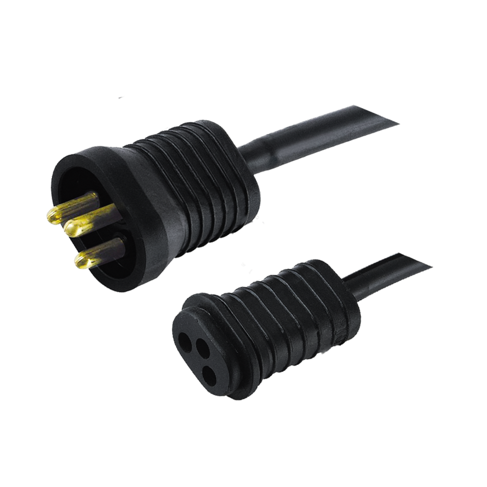 FT-4~FT-4D EE. UU. estándar de tres núcleos para interiores y exteriores universal de tres pines enchufe ovalado cable de extensión de enchufe largo cable de alimentación certificado por UL